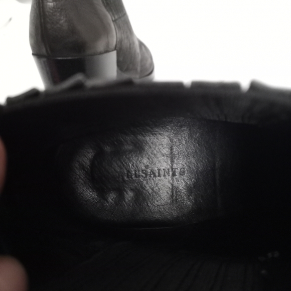 ALL SAINTS Oiled Suede Block Heeled Chelsea Boots - Picture 5 of 8